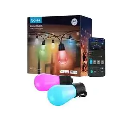 Govee H7020 RGBIC Warm White Wi-fi & Bluetooth Smart Outdoor String Lights (15m) (H70202b1)