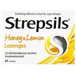 Strepsils Honey&Lemon (2, 4-Dichlorobenzyl alcohol, Amylmetacresol) 24 lozenges_reckitt