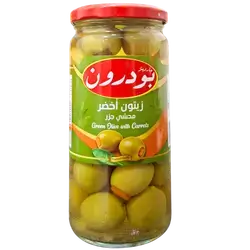 Bodrun Green Olives Stuffed with Carrot (Glass Jar, 450g)