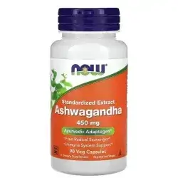 Ashwagandha NOW Standardized Extract 450 mg 90 Veg Capsules