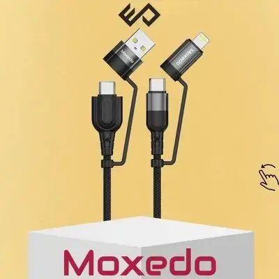 Moxedo 4-in-1 60W PD Charging Cable – Black