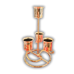4 gold candlesticks