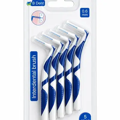 B Dent interdental brush 0.6mm 5 count