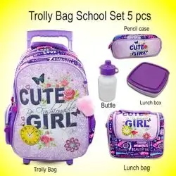 Trolley Bag School Set 5pcs
