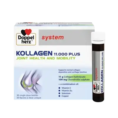 Kollagen 11,000 Plus Joint Health and Mobility 30 Single Dose Bottles _ Doppel herz