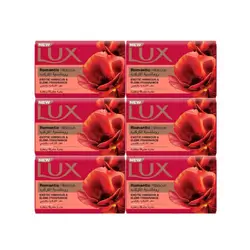 LUX Bar Soap for fragrant glowing skin, Romantic Hibiscus, with Exotic Hibiscus and Elemi Fragrance, 120g x 6