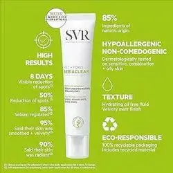 SVR Sebiaclear Mat+Pores Sebium-regulating Anti-Enlarged-Pore Mattifying Cream 40 Ml