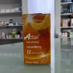 Actual strawberry 12pcs condom