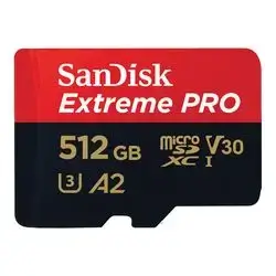 SanDisk Extreme Pro 512GB U3 A2 V30 MicroSD Card