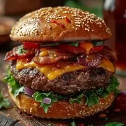 Smash Meat Burger With Cheese