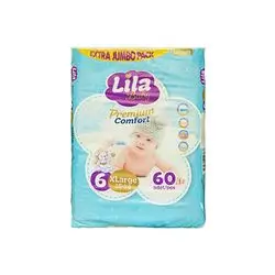 Lila Baby Premium Comfort Jambo Xlarge No.6 60 Pieces