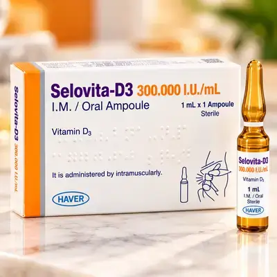Selovita-D3 300,000 IU/mL – Vitamin D3 I.M./Oral Ampoule – 1 mL × 1 Ampoule