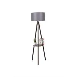 Floor Lamp With Coffee Table - Gray