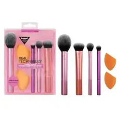 6 Piece Everyday Entials Makeup Brush Set Includes 4 Brushes 2 Makeup Sponges