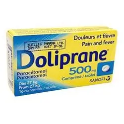doliprane 500mg paracetamol 16 tablets