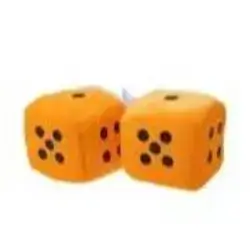Car-Styling Fuzzy Dice Orange