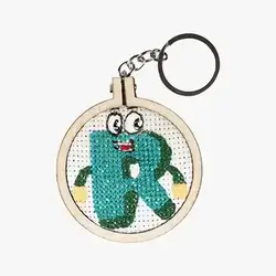 Embroidered Medal with Ottoman Stitch (Letter R)