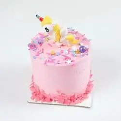 Mini Vanilla Birthday Cake with Cartoon Character - M6