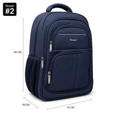 Flamingo Leather Backpack – Model #2, 4 Zippers