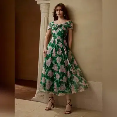 MOTF Soiréza FLORAL PRINT TWIST COCKTAIL DRESS - Small