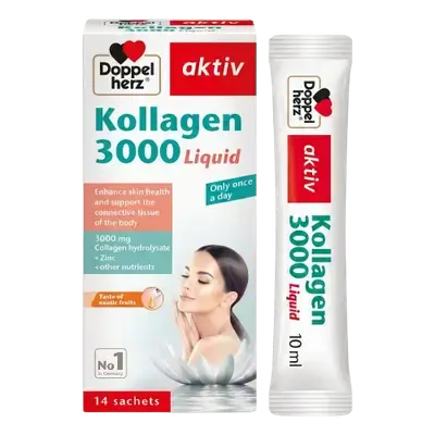 Kollagen 3000 Liquid 14 Sachets _ Doppel Herz