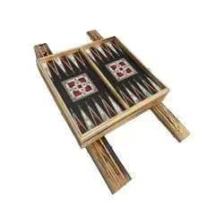 Walnut Tavla Desk Backgammon Set