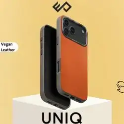 UNIQ Lyden DS Dual-Tone Premium Leatherette Case for iPhone 17 Pro Max - Orange