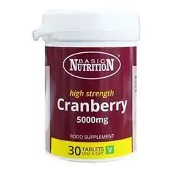 Basic Nutrition High Strength Cranberry 5000mg 30 Tablets