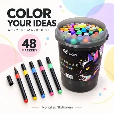 Acrylic Marker Set – 48 Colors