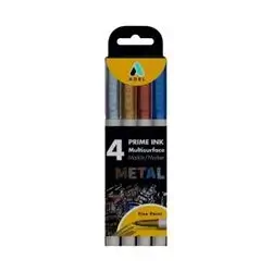   Adel Marker Permanent 4 Metallic Colors