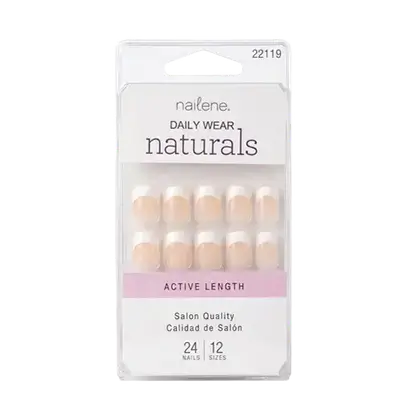 Daily Wear Natural Active Length Salon Quality 24 Nails 12 Sizes 22119 _ nailene