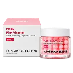 PDRN Pink Vitamin Glow Boosting Capsule Cream Sbedt 50ml _ Sungboon Editor