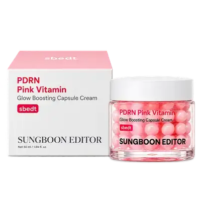 PDRN Pink Vitamin Glow Boosting Capsule Cream Sbedt 50ml _ Sungboon Editor