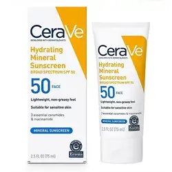 Cerave Hydrating Mineral Sunscreen Broad Spectrum Spf 50