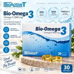 BioActiveT Bio-Omega 3 – Omega-3 1000 mg – 30 Softgels