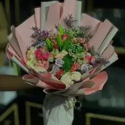 Mix Of Baby Roses & Flowers Bouquet