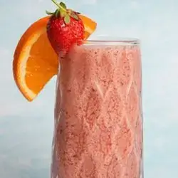 Orange and Strawberry Iced Juice