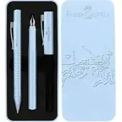 Faber Castell Grip 2011 Fountain and Ballpoint Pen in Sky Blue