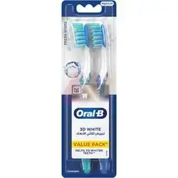 Oral-B Fresh 3D White Medium Toothbrush 2 Pieces