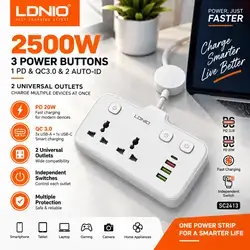 Ldino 2500W 1PD & QC3.0 & Auto-ID 2 Universal Outlets SC2413