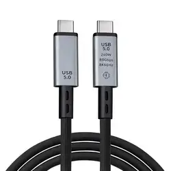 Peex USB5 Cable PD240W - 8K VEDIO OUTPUT - 80GBPS DATA TRANSFER 1M
