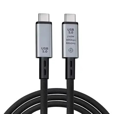 Peex USB5 Cable PD240W - 8K VEDIO OUTPUT - 80GBPS DATA TRANSFER 1M