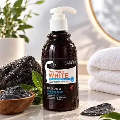 SADOER One Wash White Volcanic Mud Beauty Body Wash
