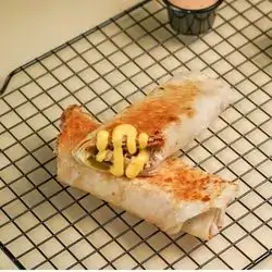 Chicken Shawarma Saj With Cheese