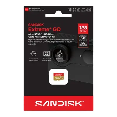 SanDisk 128GB Extreme GO microSDXC UHS-I Memory Card (240/120MB/s, A2, V30)