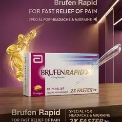 Abbott Brufen Rapid 400mg Ibuprofen – 20 Softgels