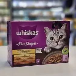 Whiskas Poultry Feasts In Jelly For Adult ( Chicken , Duck , Poultry , Turkey ) 12 Bags