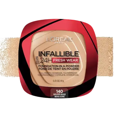 INFALLIBLE Fresh Wear 24H Foundation In A Powder 140 GOLDEN BEIGE 9g _ L'OREAL PARIS