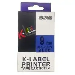 Label Tabe Casio Master Copy-9mm-Black On Blue