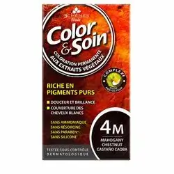 Color & Soin Permanent Hair Dye - 4M Mahogany Chestnut